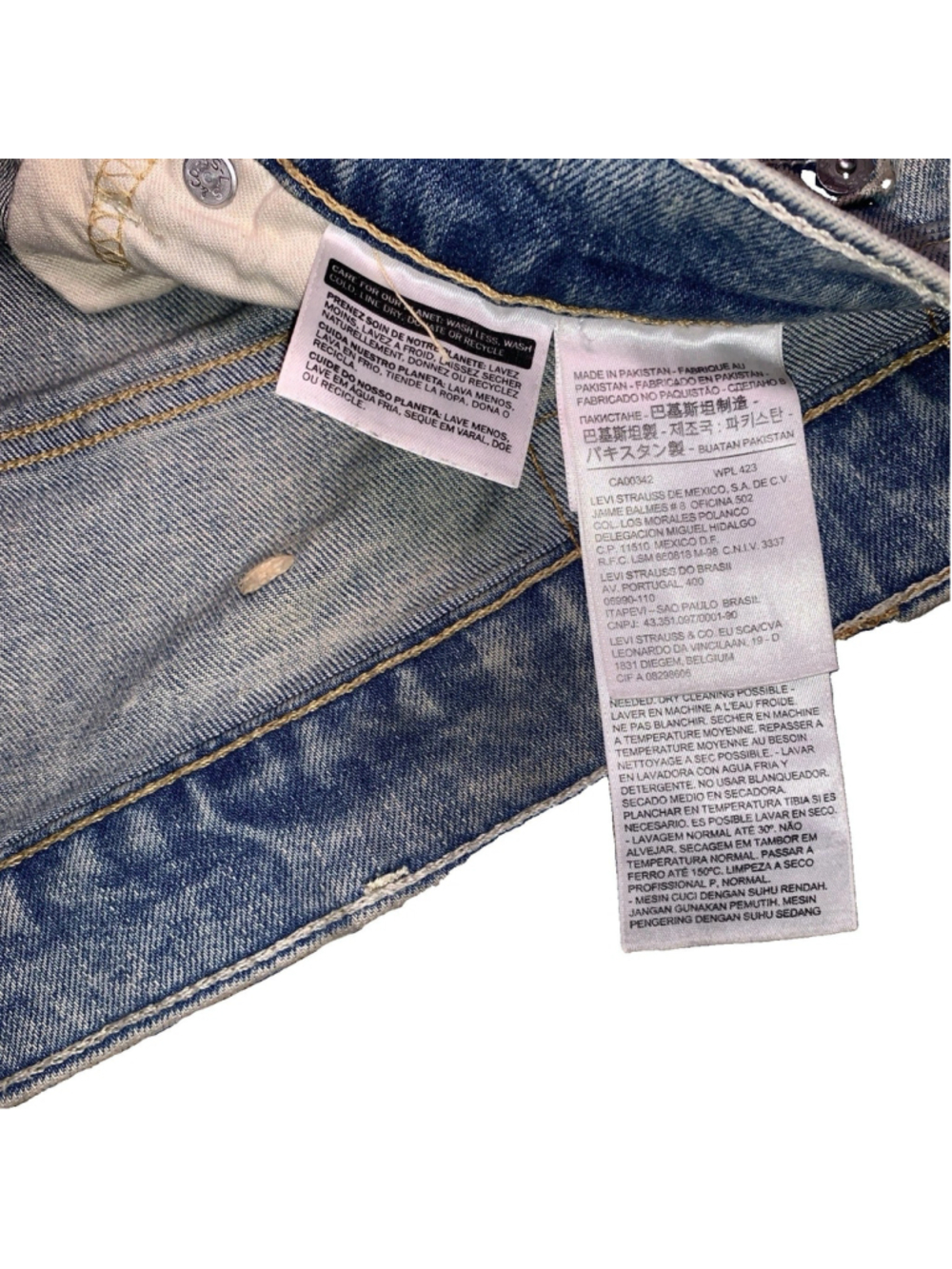 Levi’s 569 Loose Straight Fit Jeans 40x30 Workwear Distressed Light Wash Denim - Picture 8 of 16